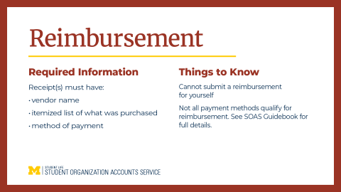 A graphic recap of the reimbursement Section