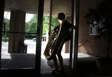 Student with an Instrument